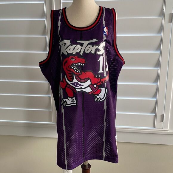 Sz XL NWT #15 Vince Carter Toronto Raptors Hardwood Classics Mitchell & Ness - Picture 1 of 11